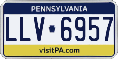 PA license plate LLV6957