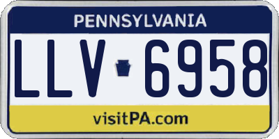 PA license plate LLV6958