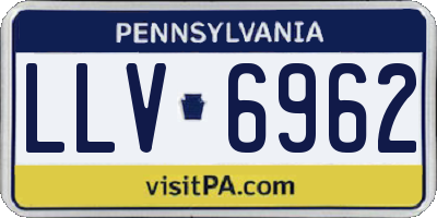 PA license plate LLV6962
