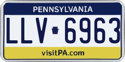 PA license plate LLV6963