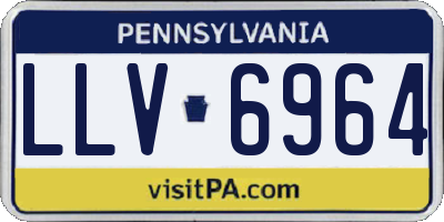 PA license plate LLV6964