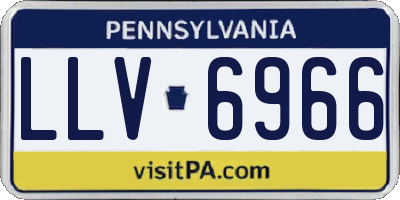 PA license plate LLV6966