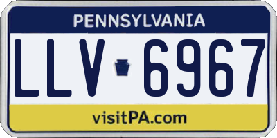 PA license plate LLV6967