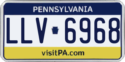 PA license plate LLV6968