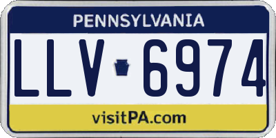 PA license plate LLV6974