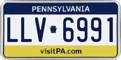 PA license plate LLV6991