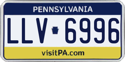 PA license plate LLV6996