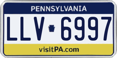 PA license plate LLV6997