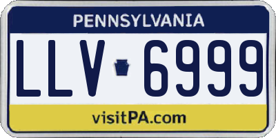 PA license plate LLV6999
