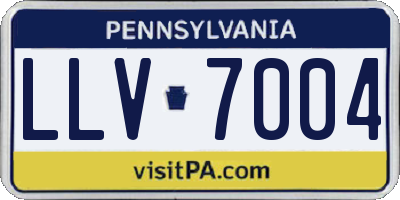PA license plate LLV7004