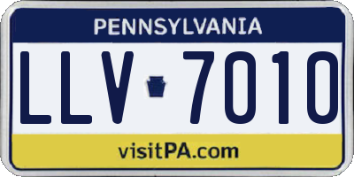 PA license plate LLV7010
