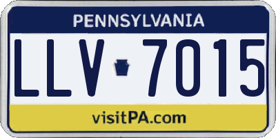 PA license plate LLV7015
