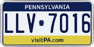 PA license plate LLV7016