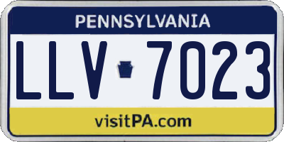 PA license plate LLV7023