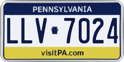 PA license plate LLV7024