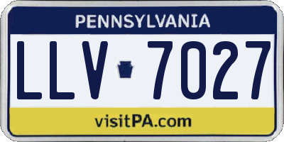 PA license plate LLV7027
