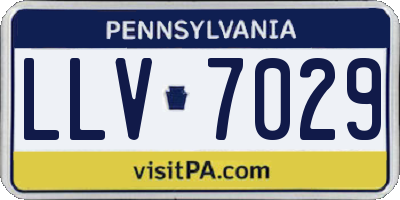 PA license plate LLV7029