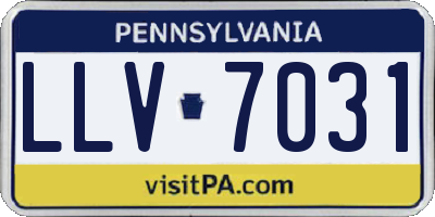 PA license plate LLV7031