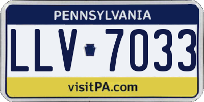 PA license plate LLV7033