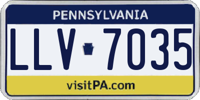 PA license plate LLV7035