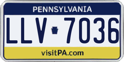PA license plate LLV7036