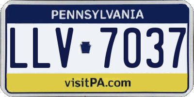 PA license plate LLV7037