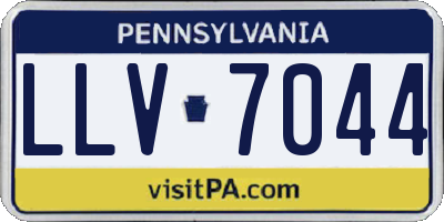 PA license plate LLV7044