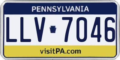 PA license plate LLV7046