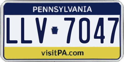 PA license plate LLV7047