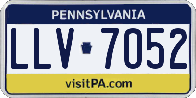 PA license plate LLV7052