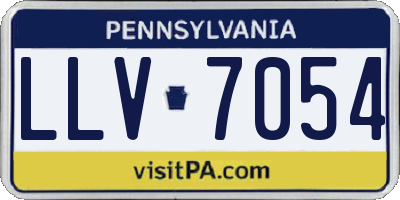PA license plate LLV7054