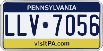 PA license plate LLV7056