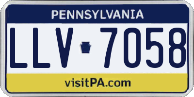 PA license plate LLV7058