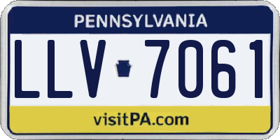 PA license plate LLV7061