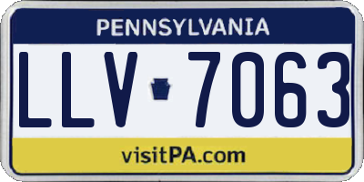 PA license plate LLV7063