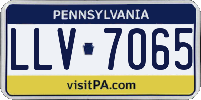 PA license plate LLV7065