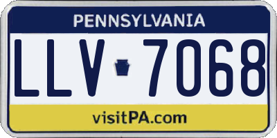 PA license plate LLV7068