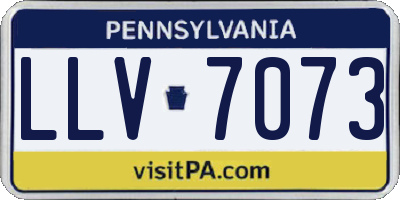 PA license plate LLV7073