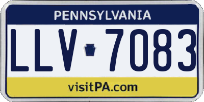 PA license plate LLV7083