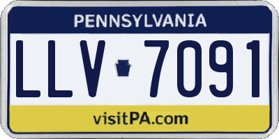 PA license plate LLV7091