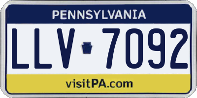 PA license plate LLV7092