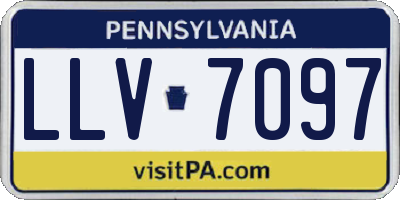 PA license plate LLV7097