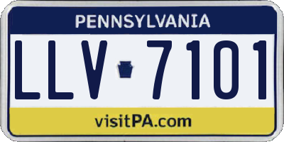 PA license plate LLV7101