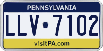 PA license plate LLV7102