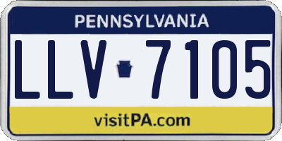 PA license plate LLV7105