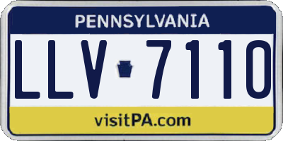 PA license plate LLV7110