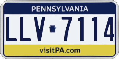 PA license plate LLV7114