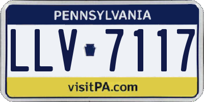 PA license plate LLV7117