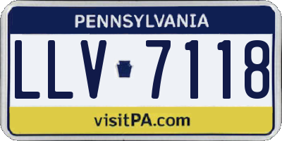 PA license plate LLV7118