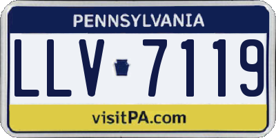 PA license plate LLV7119